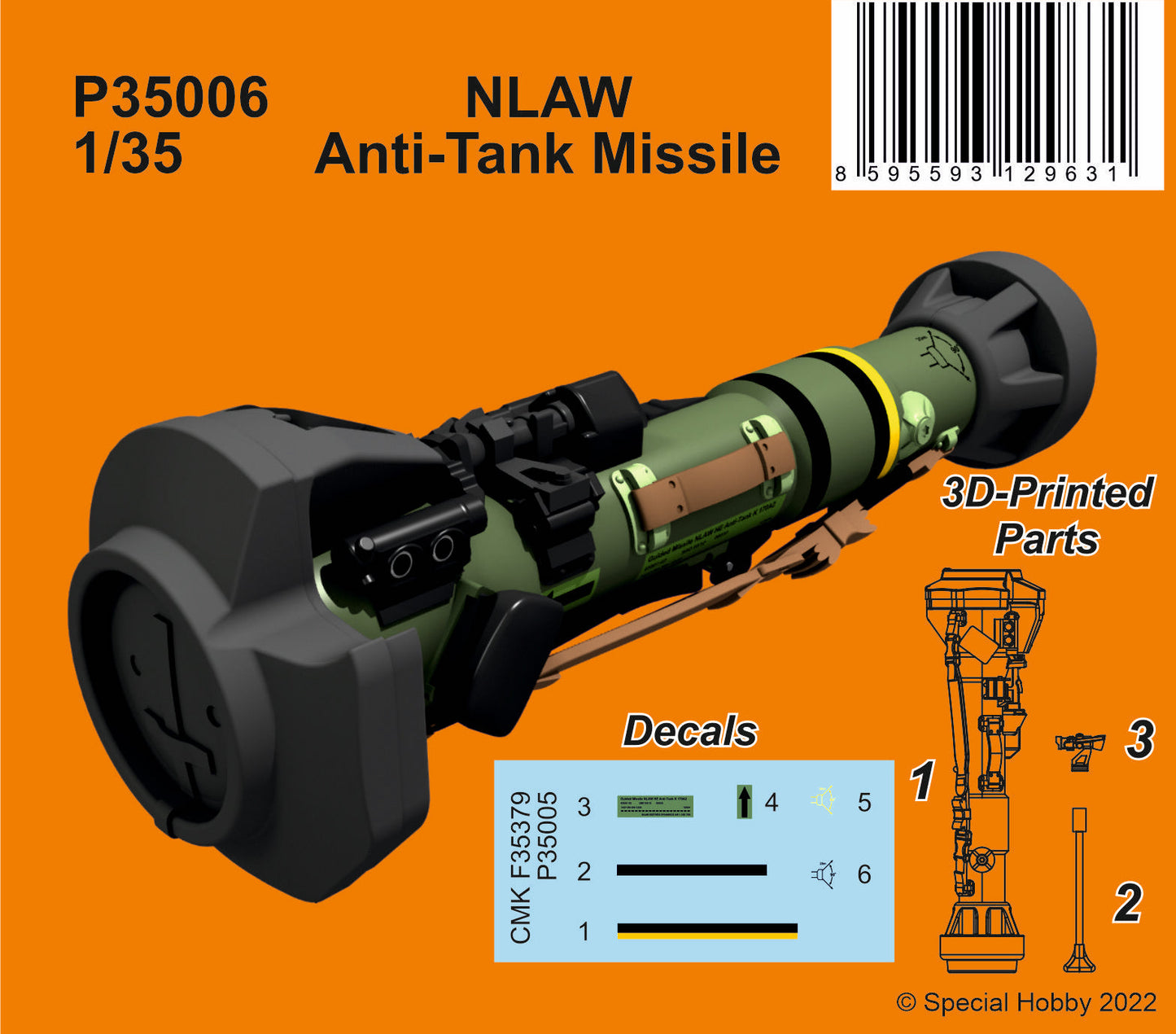 CMK P35006 1:35 NLAW Anti-Tank Missile 3D Printed