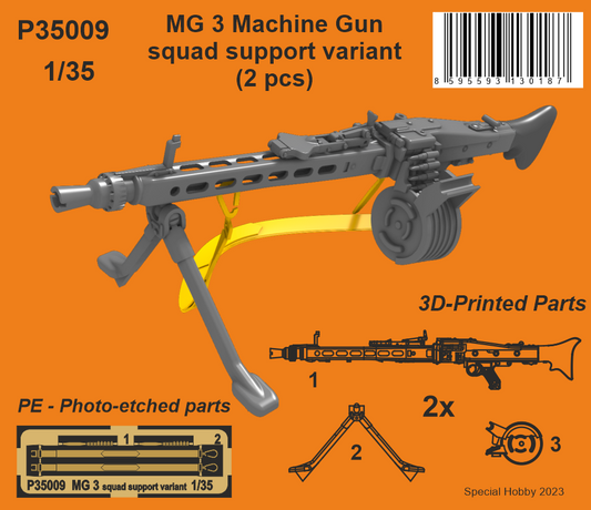 CMK P35009 1:35 MG 3 Machine Gun Squad Support Variant (2 pcs) 3D Printed