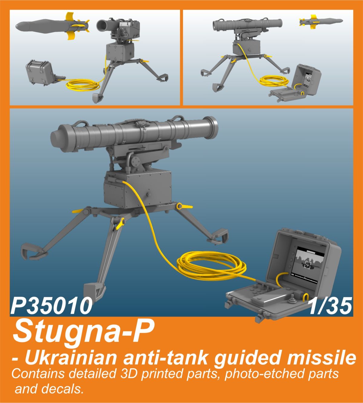 CMK P35010 1:35 Stugna-P Ukrainian Anti-Tank Guided Missile 3D Printed