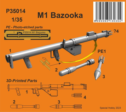 CMK P35014 1:35 M1 Bazooka 3D Printed