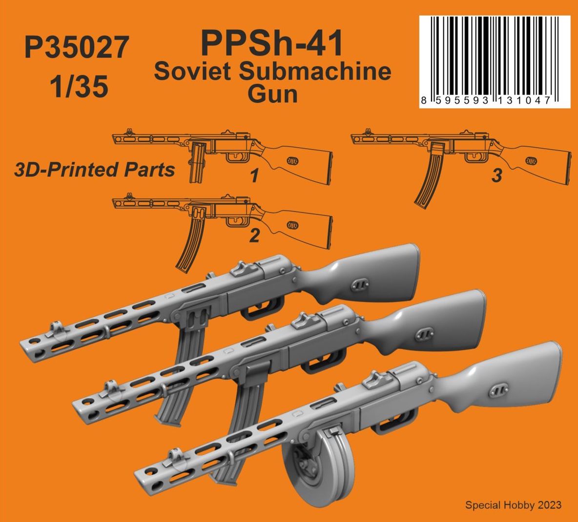 CMK/Czech Master Kits P35027 1:35 PPSh-41 Soviet Submachine Gun