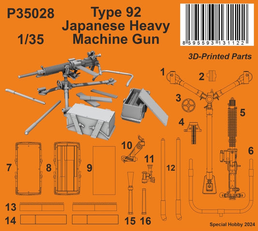 CMK/Czech Master Kits P35028 1:35 Type 92 Japanese Heavy Machine Gun