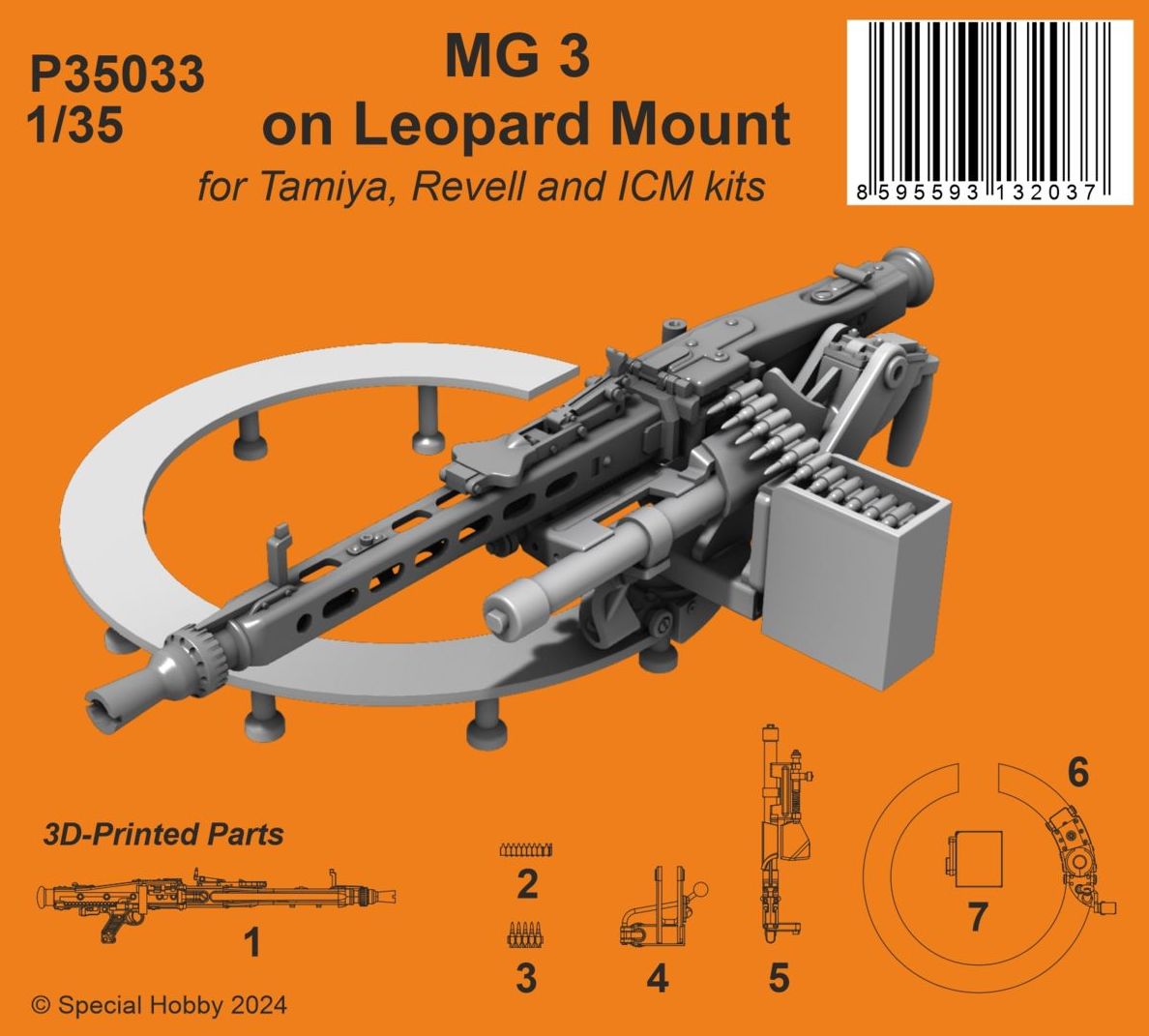 CMK/Czech Master Kits P35033 1:35 MG 3 on Leopard Mount