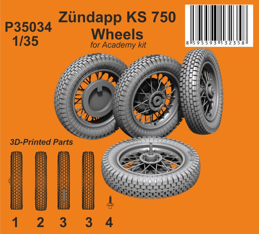 CMK/Czech Master Kits P35034 1:35 Zundapp KS 750 Wheels