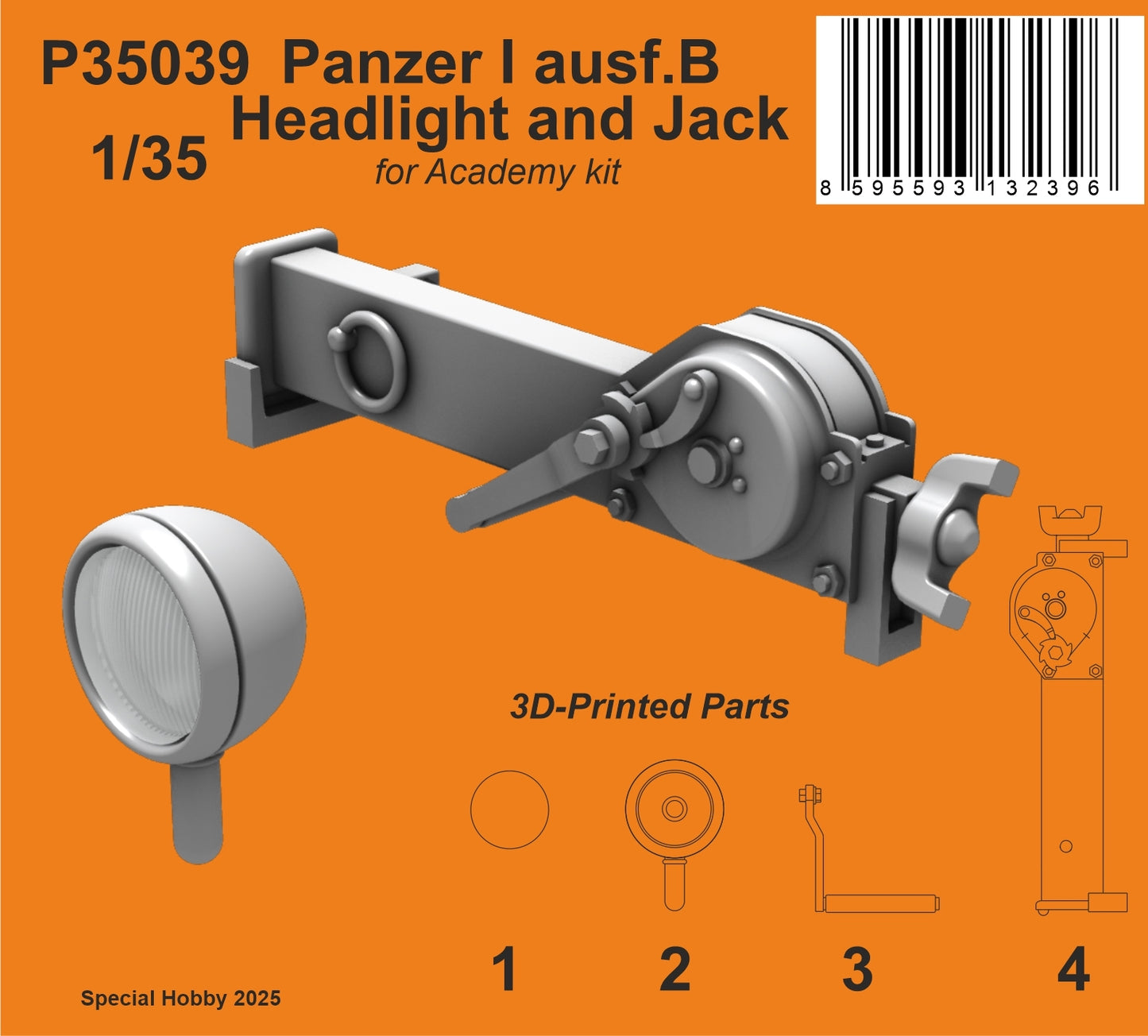 CMK/Czech Master Kits P35039 1:35 Panzer I Ausf.B Headlight And Jack