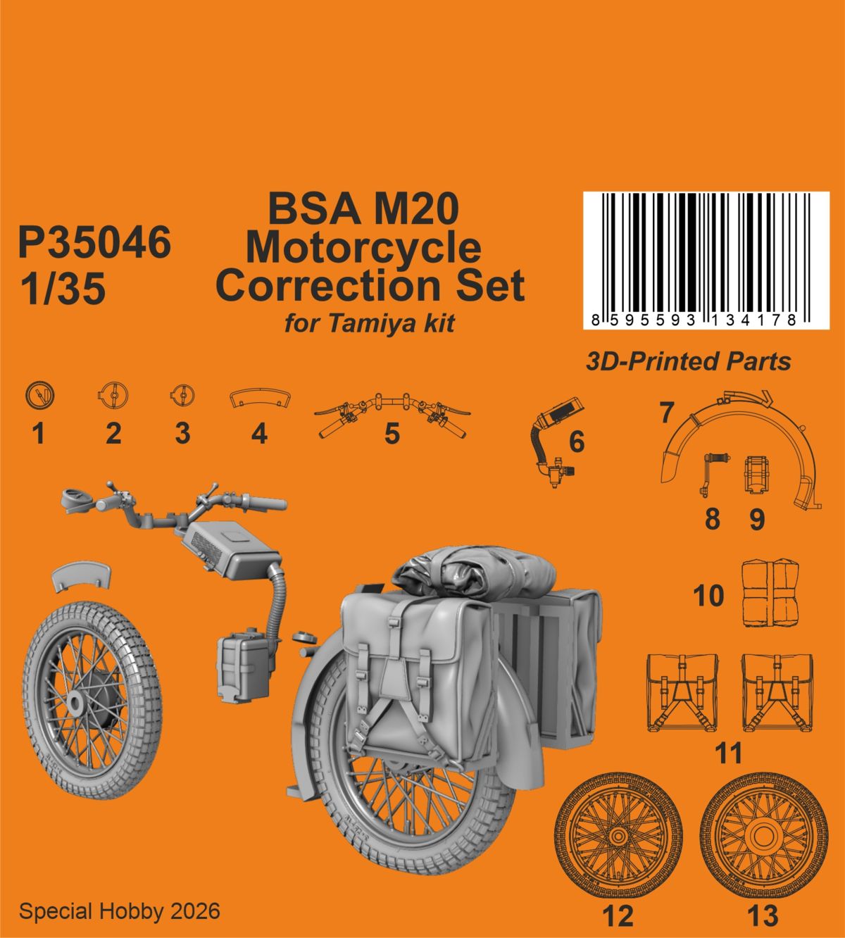CMK/Czech Master Kits 129-P35046 1:35 BSA M20 Motorcycle Correction Set