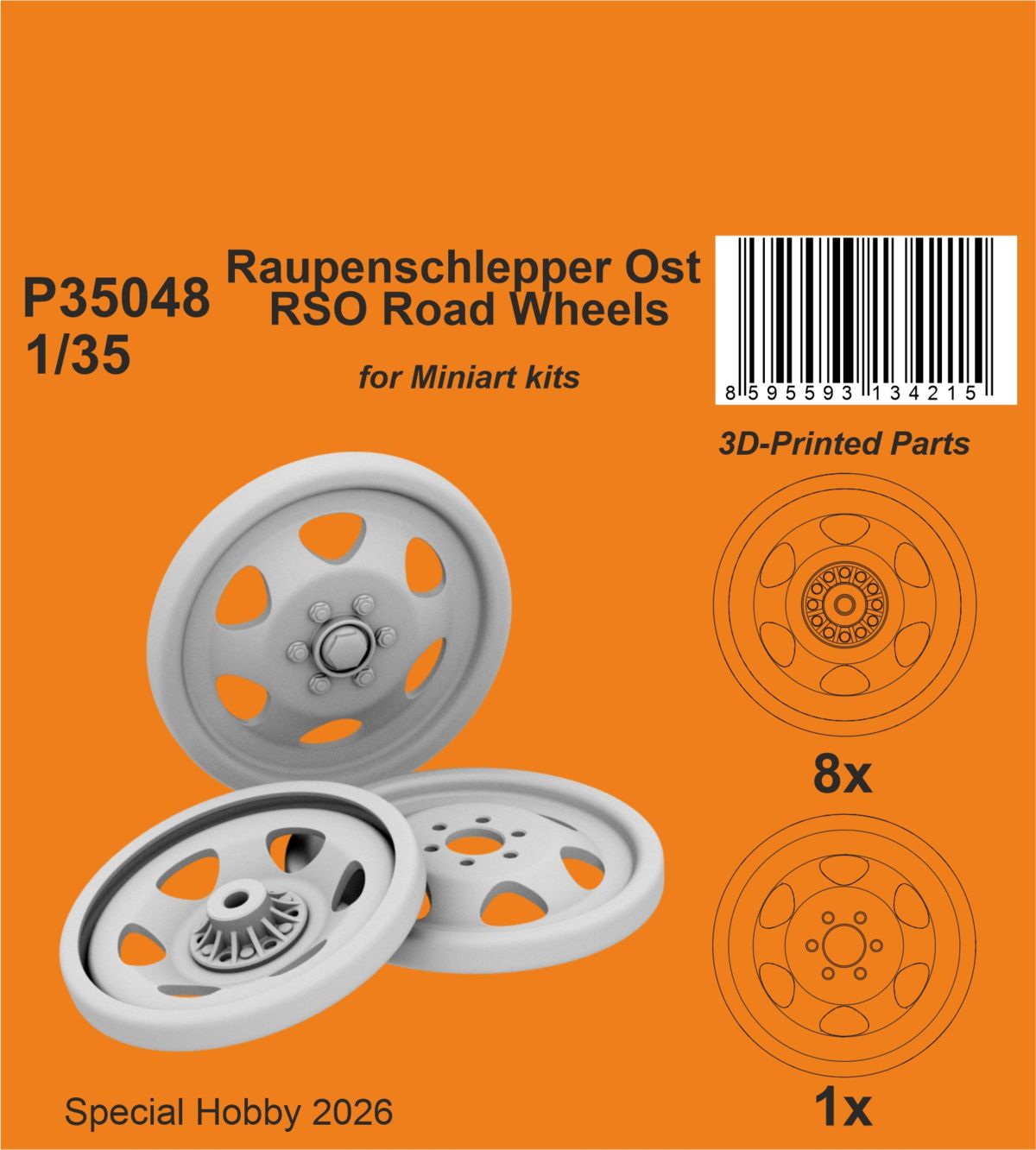 CMK/Czech Master Kits 129-P35048 1:35 Raupenschlepper Ost RSO Road Wheels