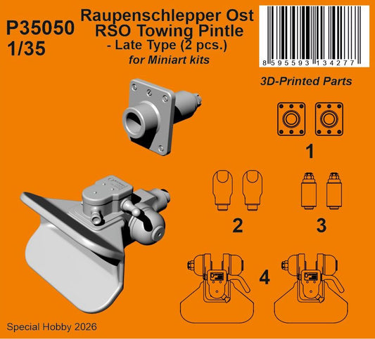 CMK/Czech Master Kits P35050 1:35 Raupenschlepper Ost RSO Towing Pintle - Late Type (2 pcs.