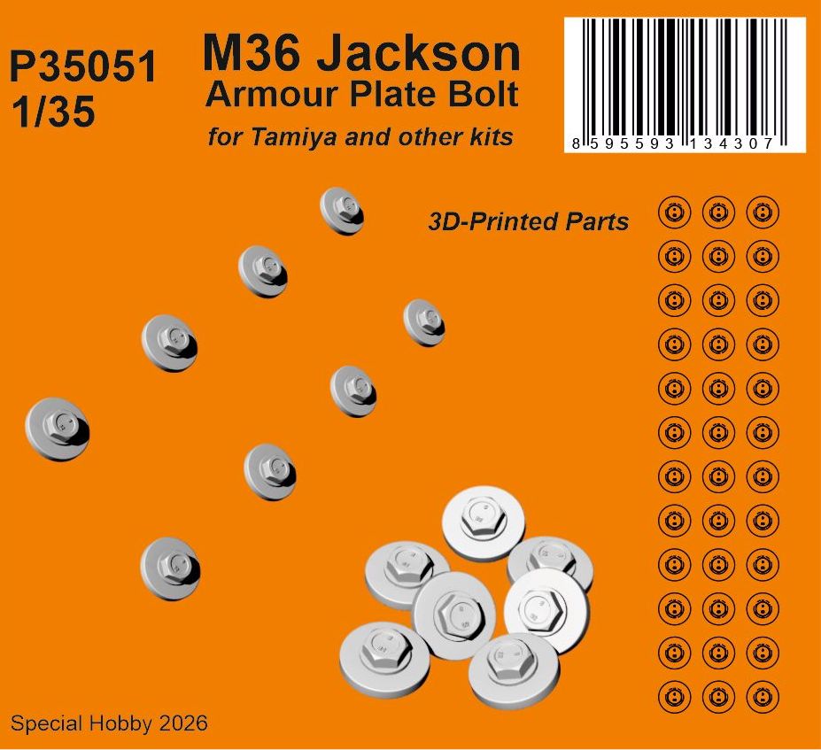 CMK/Czech Master Kits P35051 1:35 M36 Jackson Armour Plate Bolts