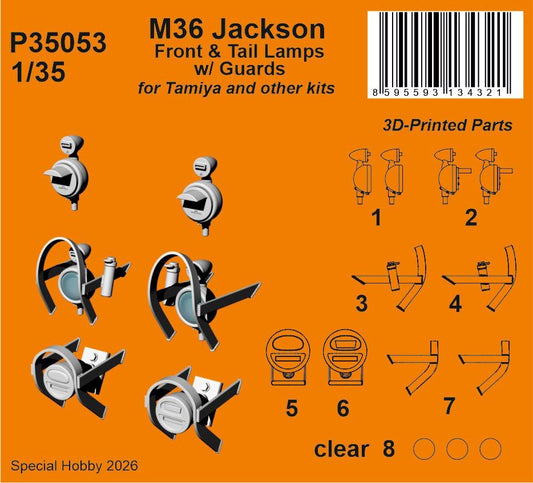 CMK/Czech Master Kits P35053 1:35 M36 Jackson Front Headlights with Guards