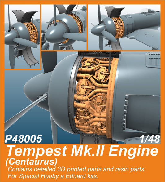 CMK P48005 1:48 Hawker Tempest Mk.II Engine (Centaurus) 3D Printed