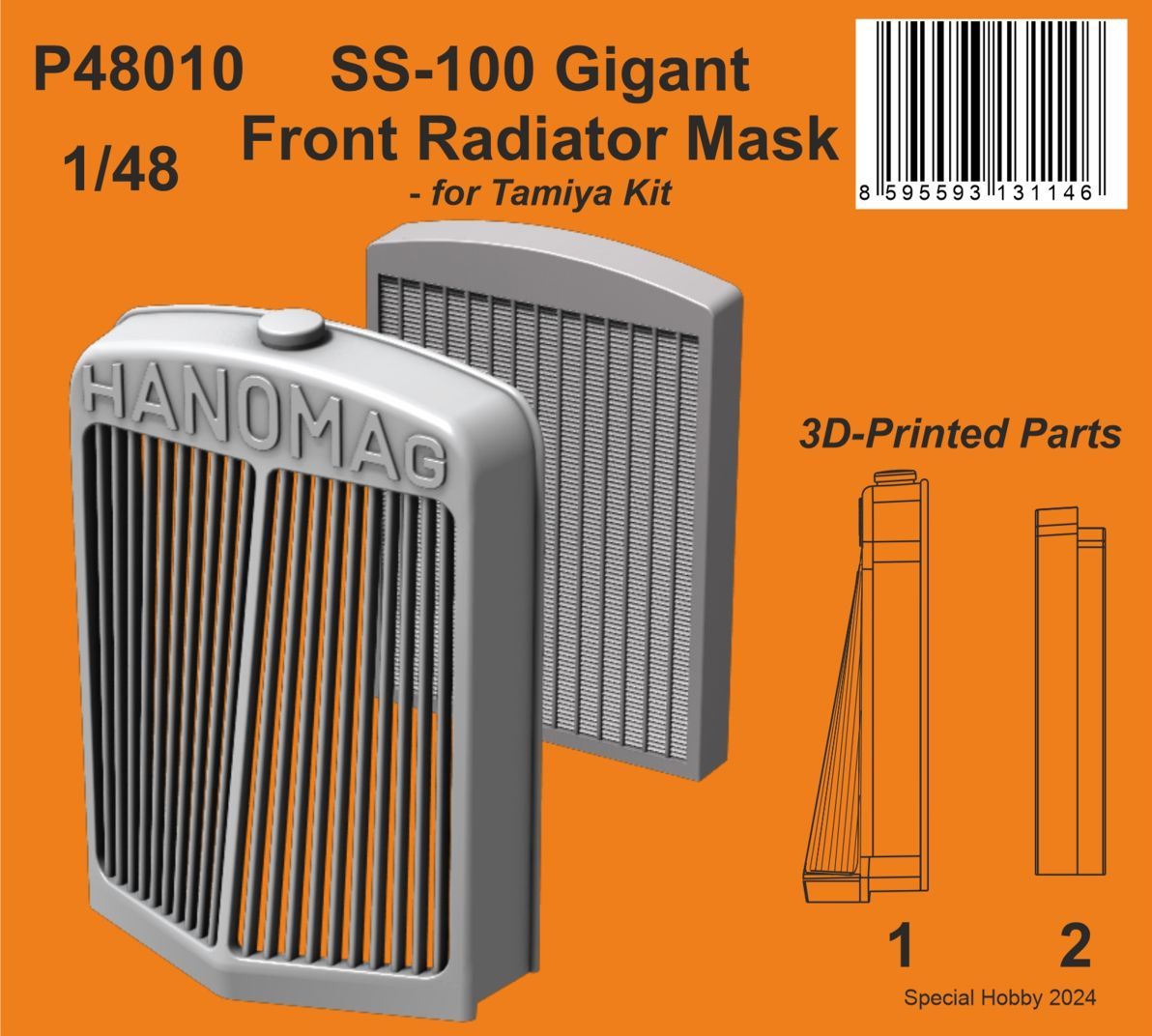 CMK/Czech Master Kits P48010 1:48 SS-100 Gigant Front Radiator Mask