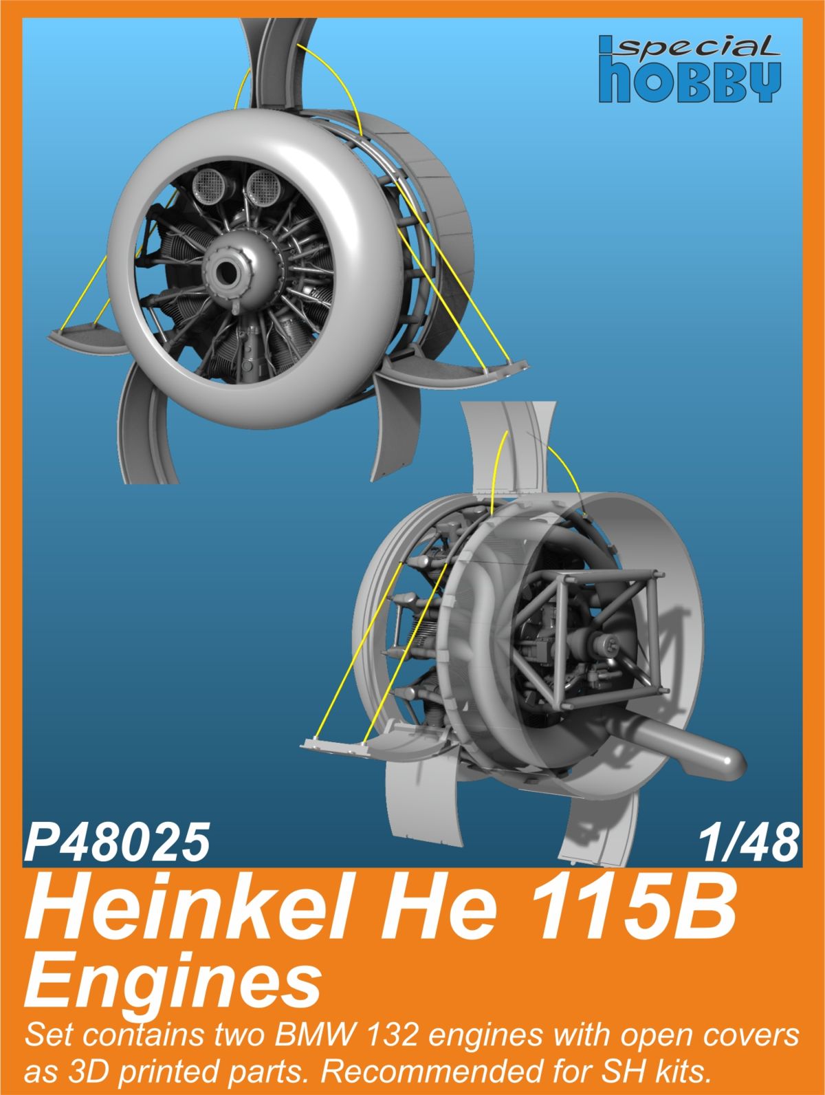 CMK/Czech Master Kits P48025 1:48 Heinkel He-115B Engines