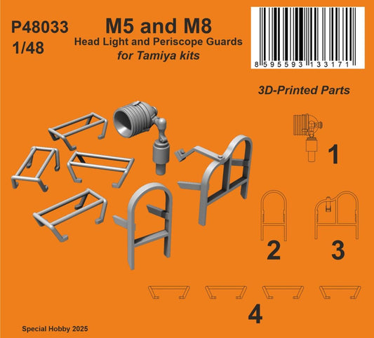 CMK/Czech Master Kits P48033 1:48 M5 and M8 Head Light and Periscope Guards (4 pcs)