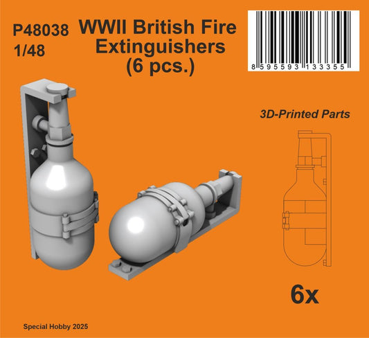 CMK/Czech Master Kits P48038 1:48 WWII British Fire Extinguishers (6 pcs.)