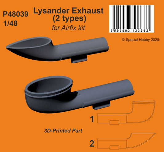 CMK/Czech Master Kits P48039 1:48 Westland Lysander Exhaust (2 types)