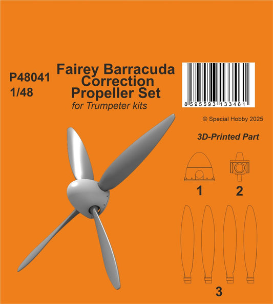 CMK/Czech Master Kits P48041 1:48 Fairey Barracuda MK.II Correction Propeller Set.
