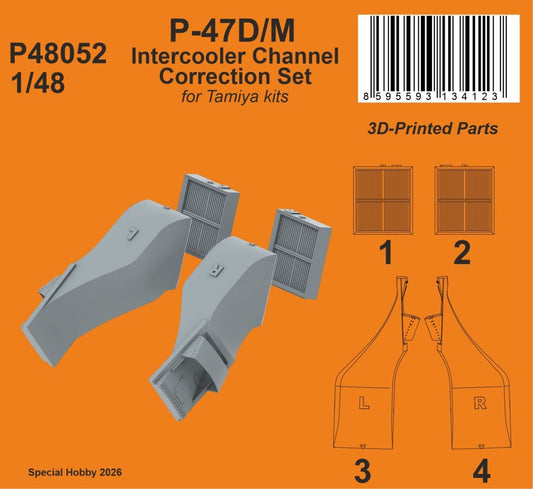 CMK/Czech Master Kits 129-P48052 1:48 P-47D/M Thunderbolt Intercooler Channel Correction Set