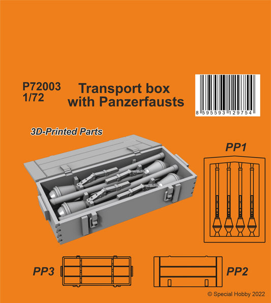 CMK P72003 1:72 Transport Box with Panzerfausts 3D Printed