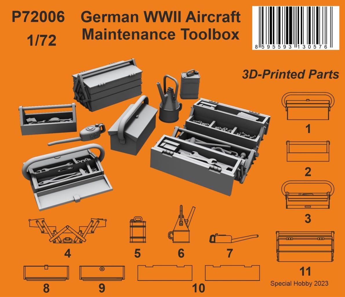 CMK/Czech Master Kits P72006 1:72 German WWII Aircraft Maintenance Toolbox