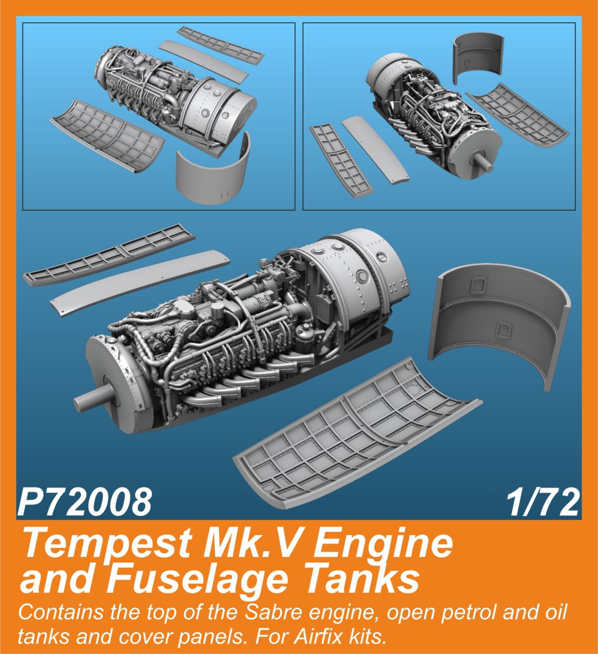 CMK/Czech Master Kits P72008 1:72 Hawker Tempest Mk.V Engine and Fuselage Tanks