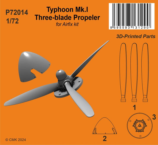 CMK/Czech Master Kits P72014 1:72 Hawker Typhoon Mk.I Three-blade Propeller