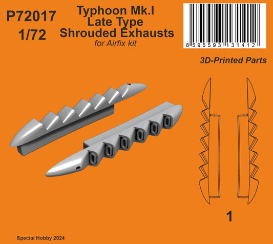 CMK/Czech Master Kits P72017 1:72 Hawker Typhoon Mk.I Late Type Shrouded Exhausts