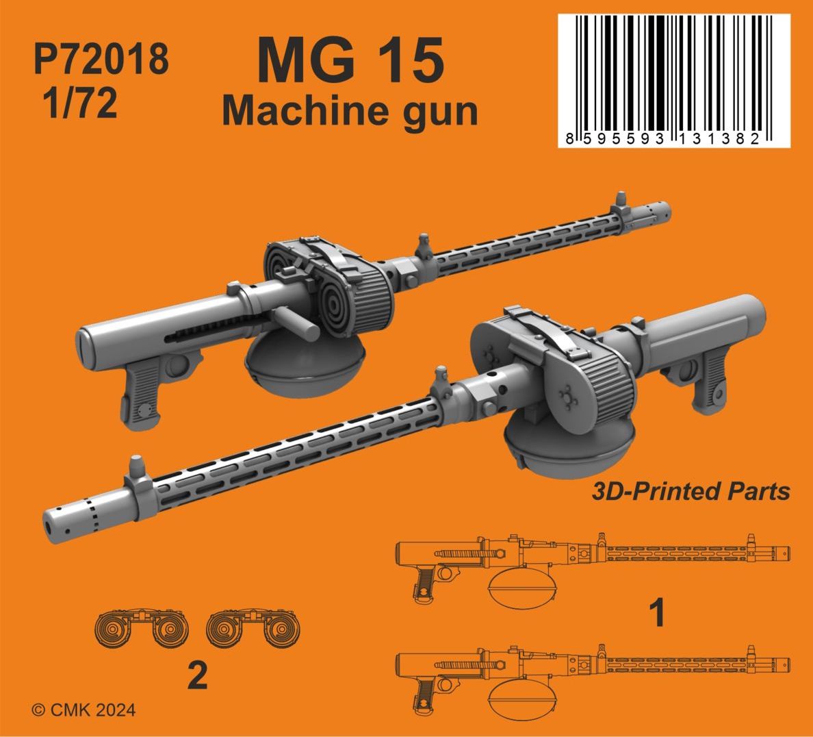 CMK/Czech Master Kits P72018 1:72 MG 15 Machine gun