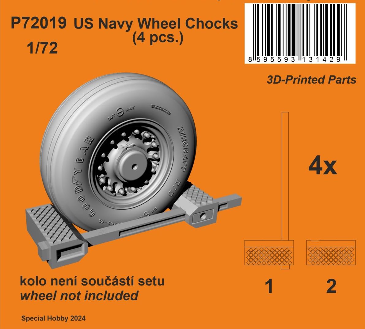 CMK/Czech Master Kits P72019 1:72 US Navy Wheel Chocks