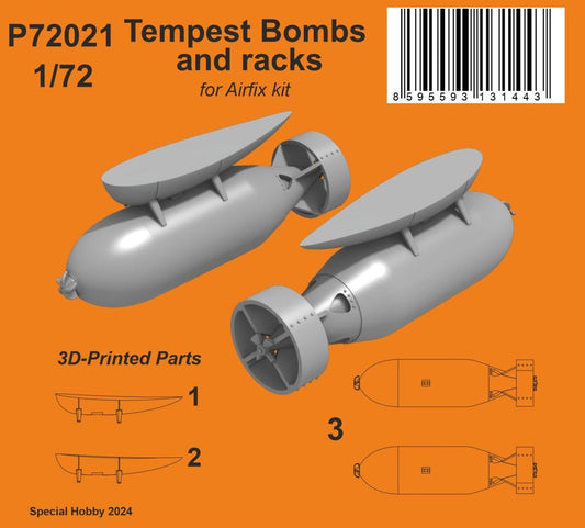 CMK/Czech Master Kits P72021 1:72 Hawker Tempest 500 lb Bombs and racks