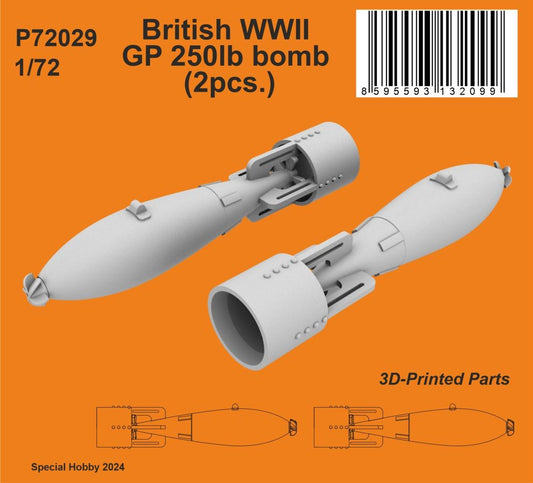 CMK/Czech Master Kits P72029 1:72 British WWII GP 250lb bomb (2 pcs.)