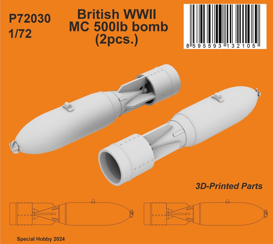 CMK/Czech Master Kits P72030 1:72 British WWII MC 500lb bomb Mk.IV (2 pcs.)