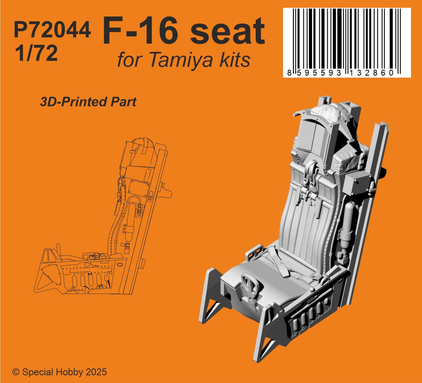 CMK/Czech Master Kits P72044 1:72 Lockheed-Martin F-16 Seat