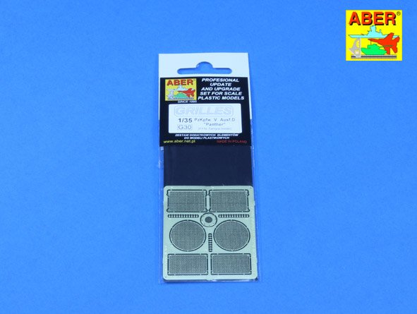 Aber 35G30 1:35 Grilles for Pz.Kpfw.V Ausf.D 'Panther' (Sd.Kfz.181)