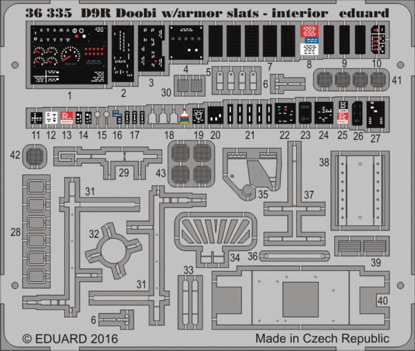 Eduard 36335 1:35 D9R Doobi Armoured Bulldozer with Armor Slats - Interior