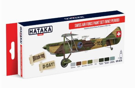 Hataka AS15 (Red Line) Swiss Air Force (WWII Period) Acrylic Paint Set