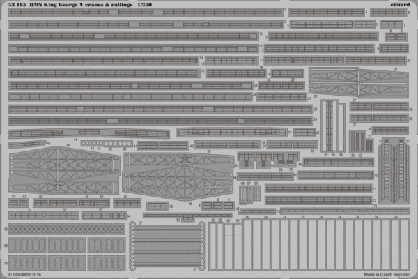 Eduard 53165 1:350 H.M.S. King George V cranes & railings