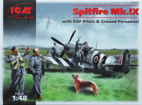 ICM 48801 1:48 Supermarine Spitfire Mk.IX with Pilots & Ground Personnel