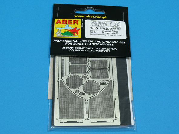Aber 35G12 1:35 Grilles for Pz.Kpfw.VI King Tiger Sd.Kfz.182 (Porsche Turret)