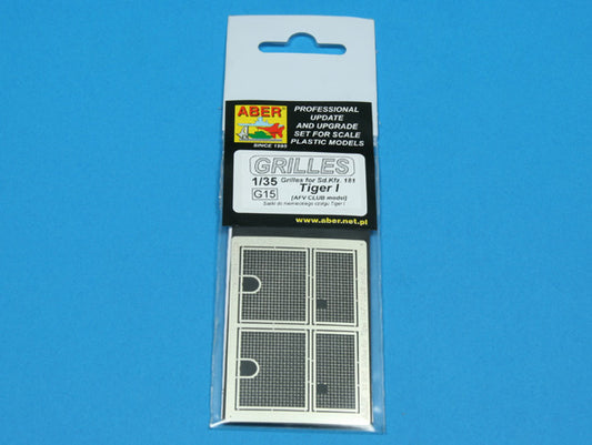 Aber 35G15 1:35 Grilles for Pz.Kpfw.VI Tiger I Sd.Kfz.181