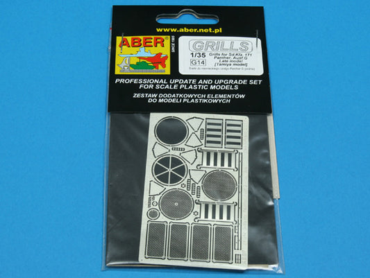 Aber 35G14 1:35 Grilles for Pz.Kpfw.V Panther Ausf.G Late Model Sd.Kfz.171