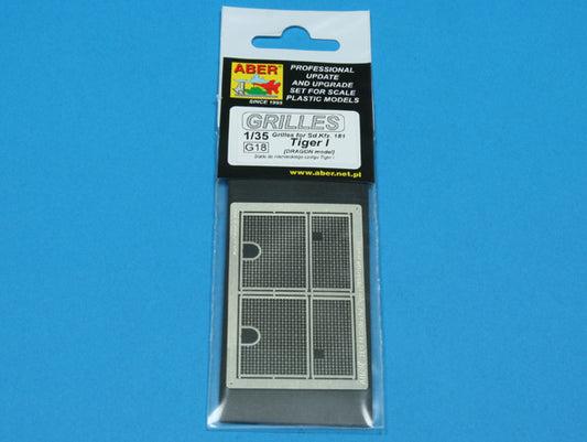 Aber 35G18 1:35 Grilles for Pz.Kpfw.VI Tiger I Sd.Kfz.181