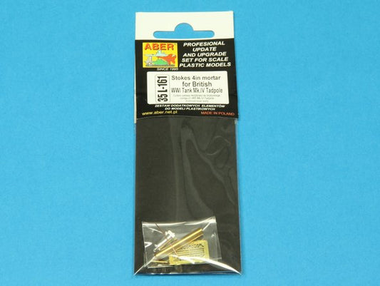 Aber 35L161 1:35 Stokes 4in Mortar for British WWI Tank Mk.IV Tadpole