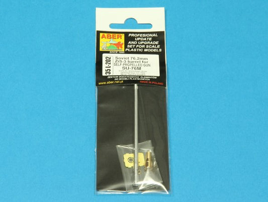 Aber 35L202 1:35 Soviet 76,2mm ZiS-3 Barrel for SU-76M Self-Propelled Gun