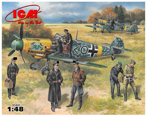 ICM 48803 1:48 Messerschmitt Bf-109F-2 with Pilots and Ground crew