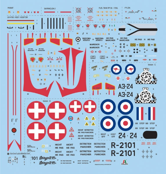 Italeri 2510 1:32 Dassault Mirage IIIE/R