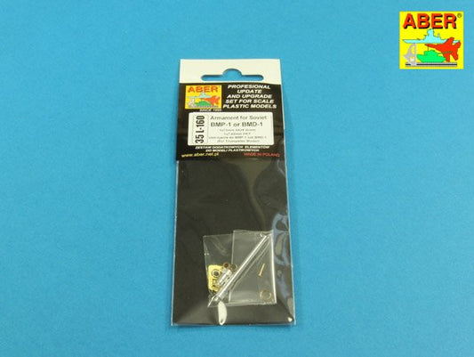 Aber 35L160 1:35 Armament for Soviet BMP-1 or BMD-1 1x73mm 2A28 Grom; 1x7,62mm PKT