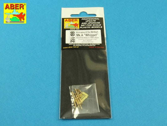 Aber 35L199 1:35 Armament for British WWI Medium Tank Mk.A 'Whippet' 8mm Hotchkiss m.1909 x 4pcs