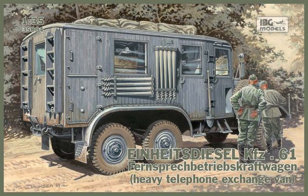 IBG Models 35004 1:35 Einheitsdiesel Kfz.61 Fernsprechbetriebskraftwagen (Heavy Telephone Exchange Van)