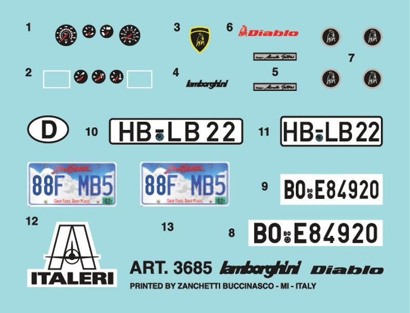 Italeri 3685 1:24 Lamborghini Diablo